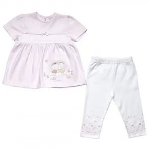 2 Piece Girls Cotton Dress & Legging Set "Teddies" (6-24 Months)-40JTC8459