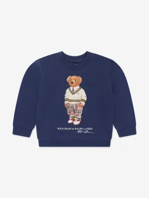 Baby Boys Bear Sweatshirt in Navy