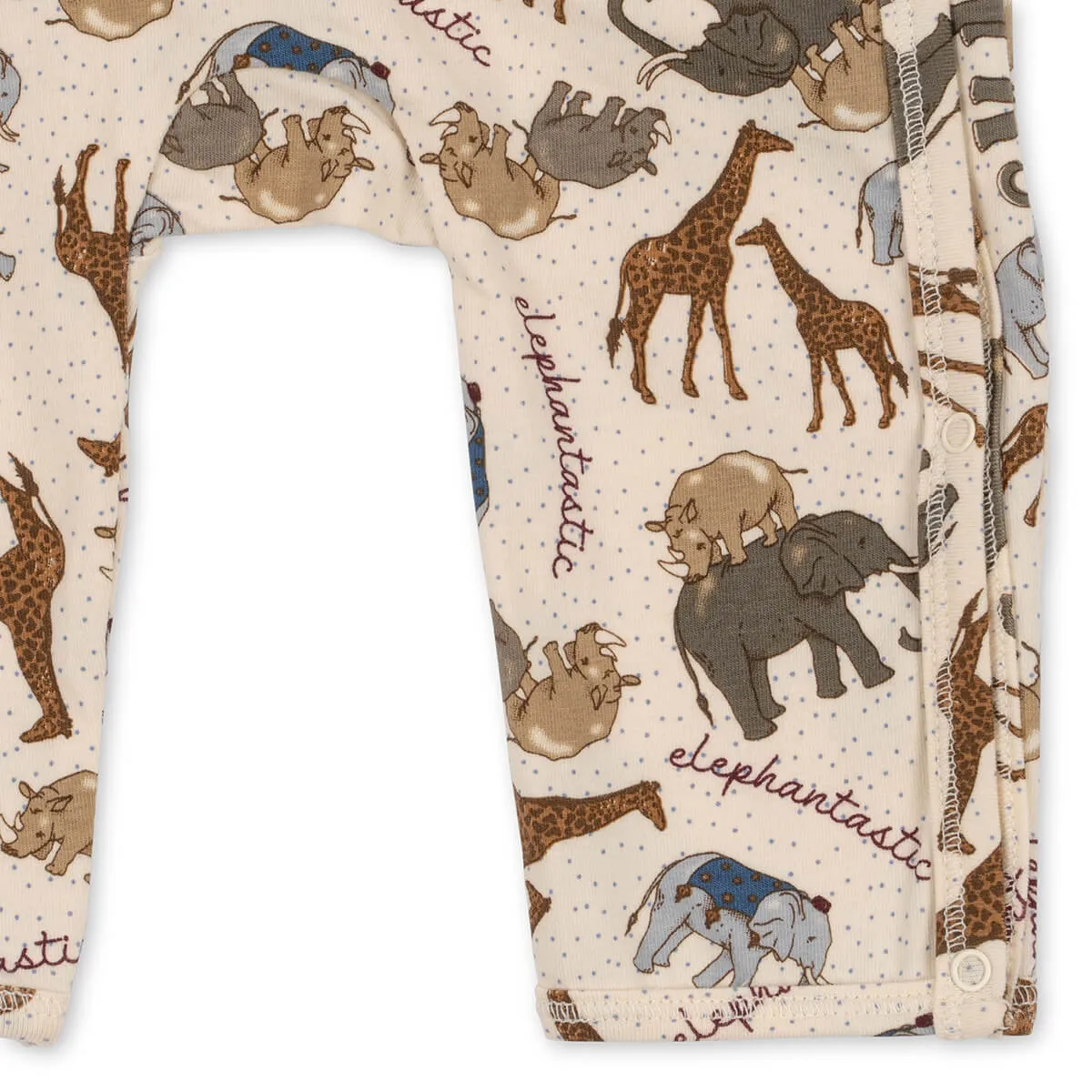 Basic Wrap Onesie in Elephantastic by Konges Sløjd - Last Ones In Stock - 0-6 Months