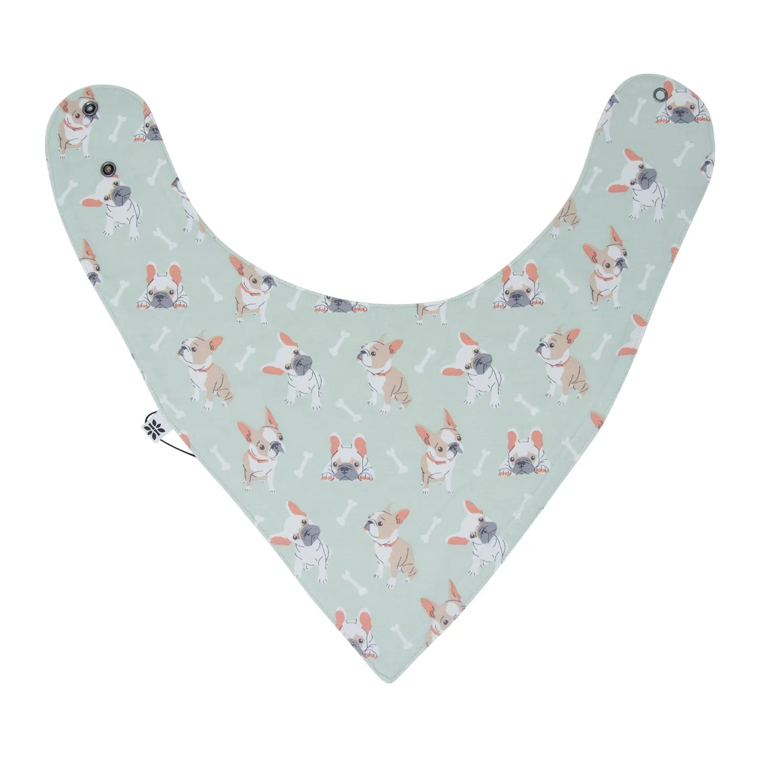 Mint Frenchie Puppy Baby Bib