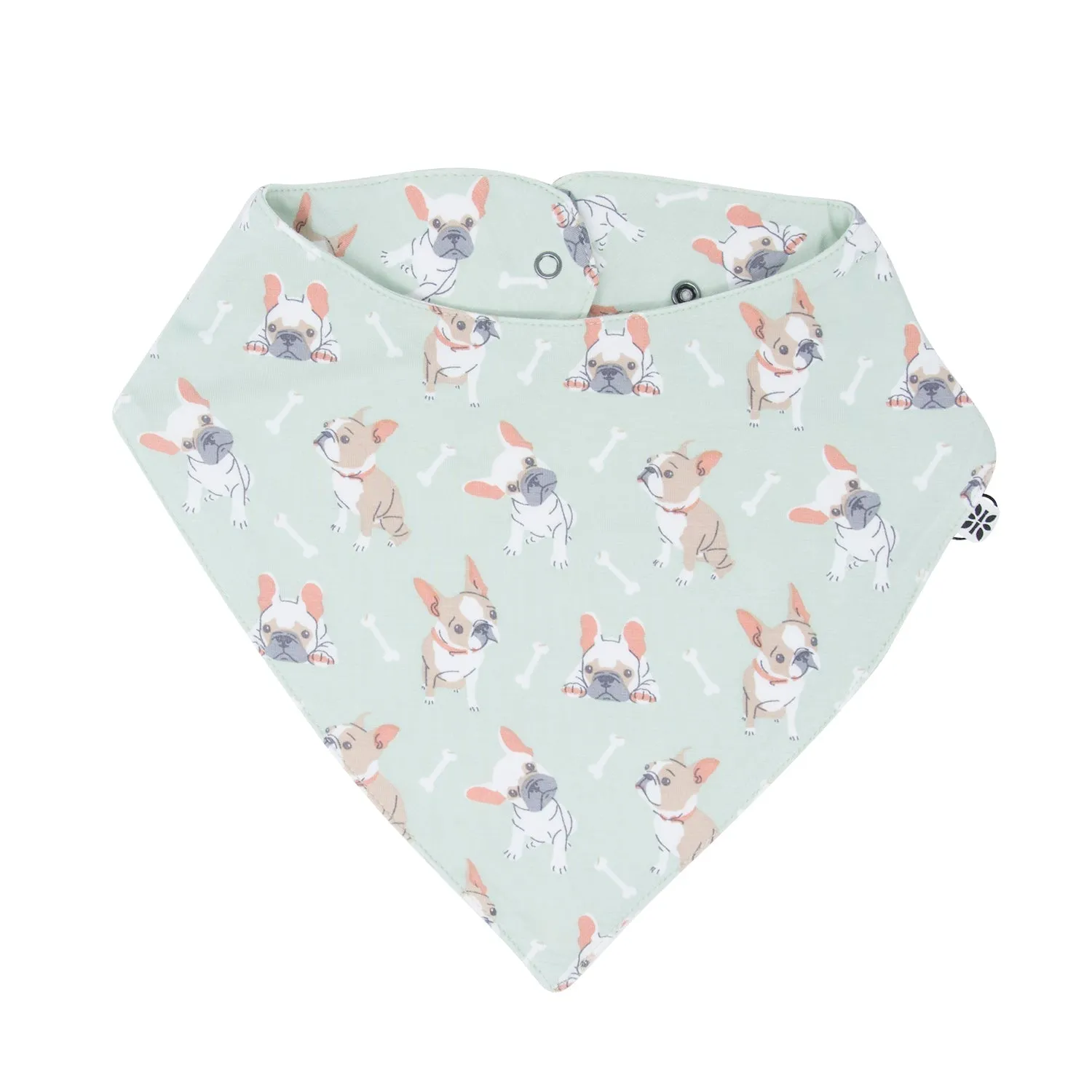 Mint Frenchie Puppy Baby Bib