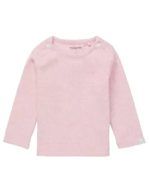 Premium Organic Ribbed Top - Light Rose