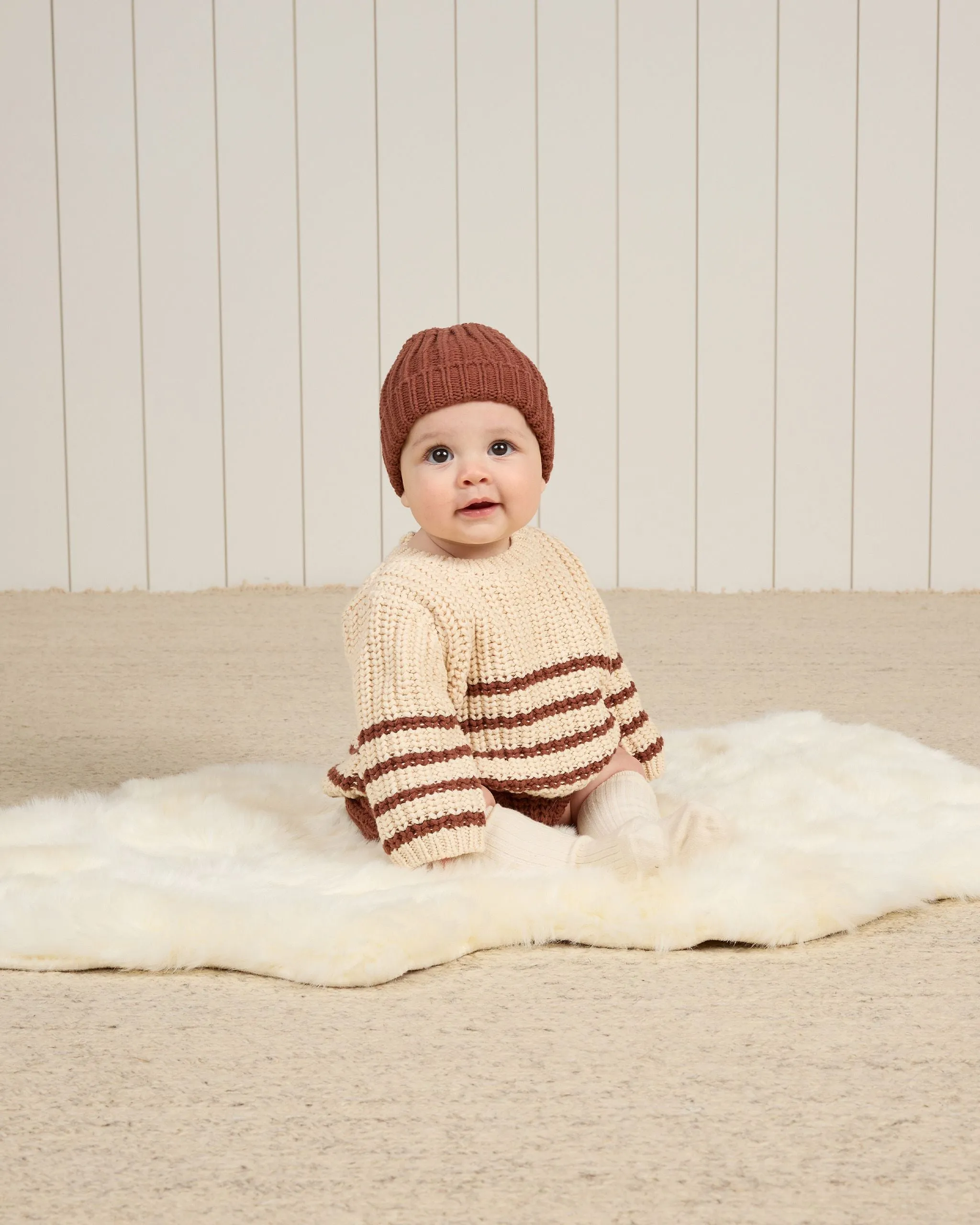 Rex Sweater in Cranberry Stripe/Natural
