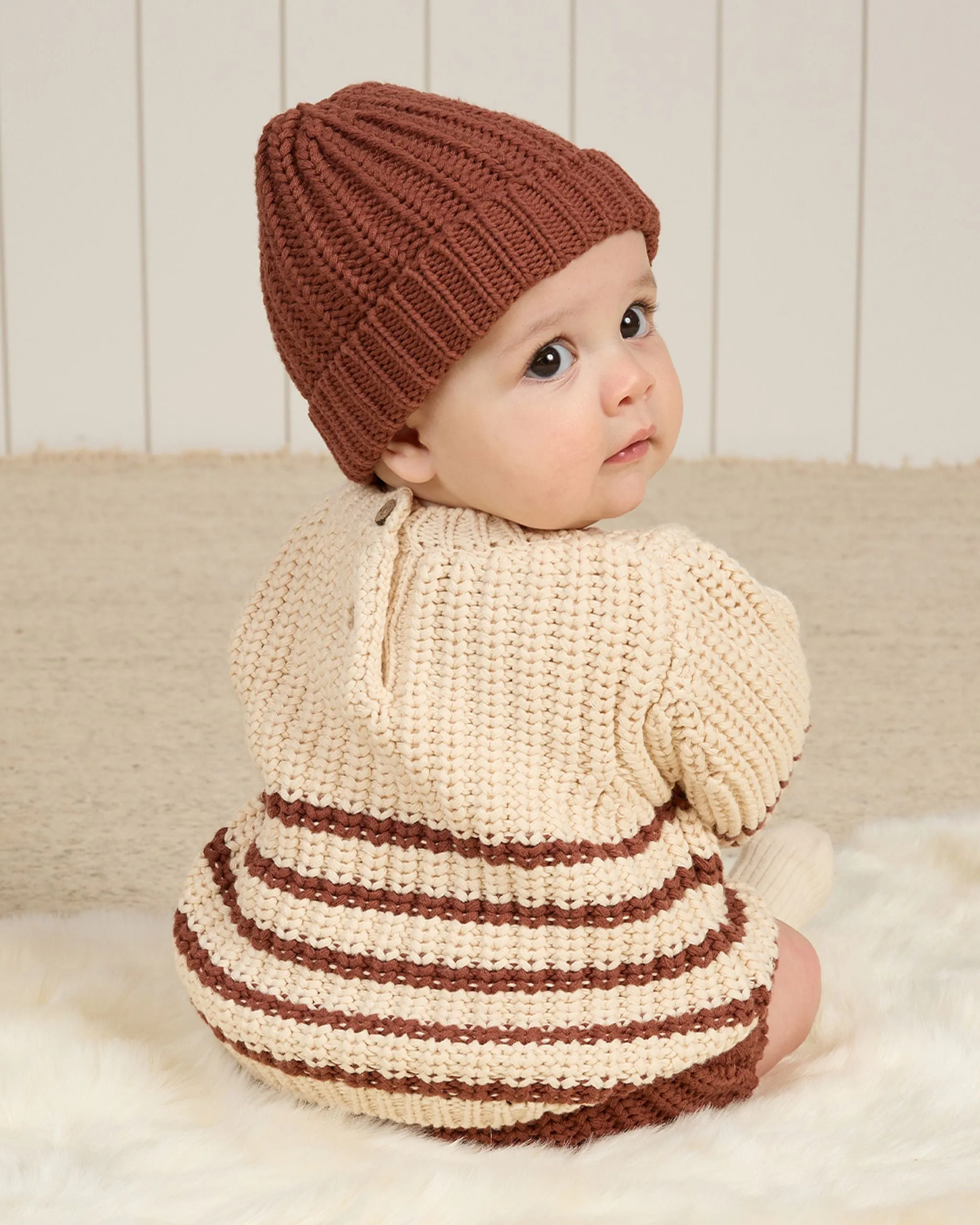 Rex Sweater in Cranberry Stripe/Natural