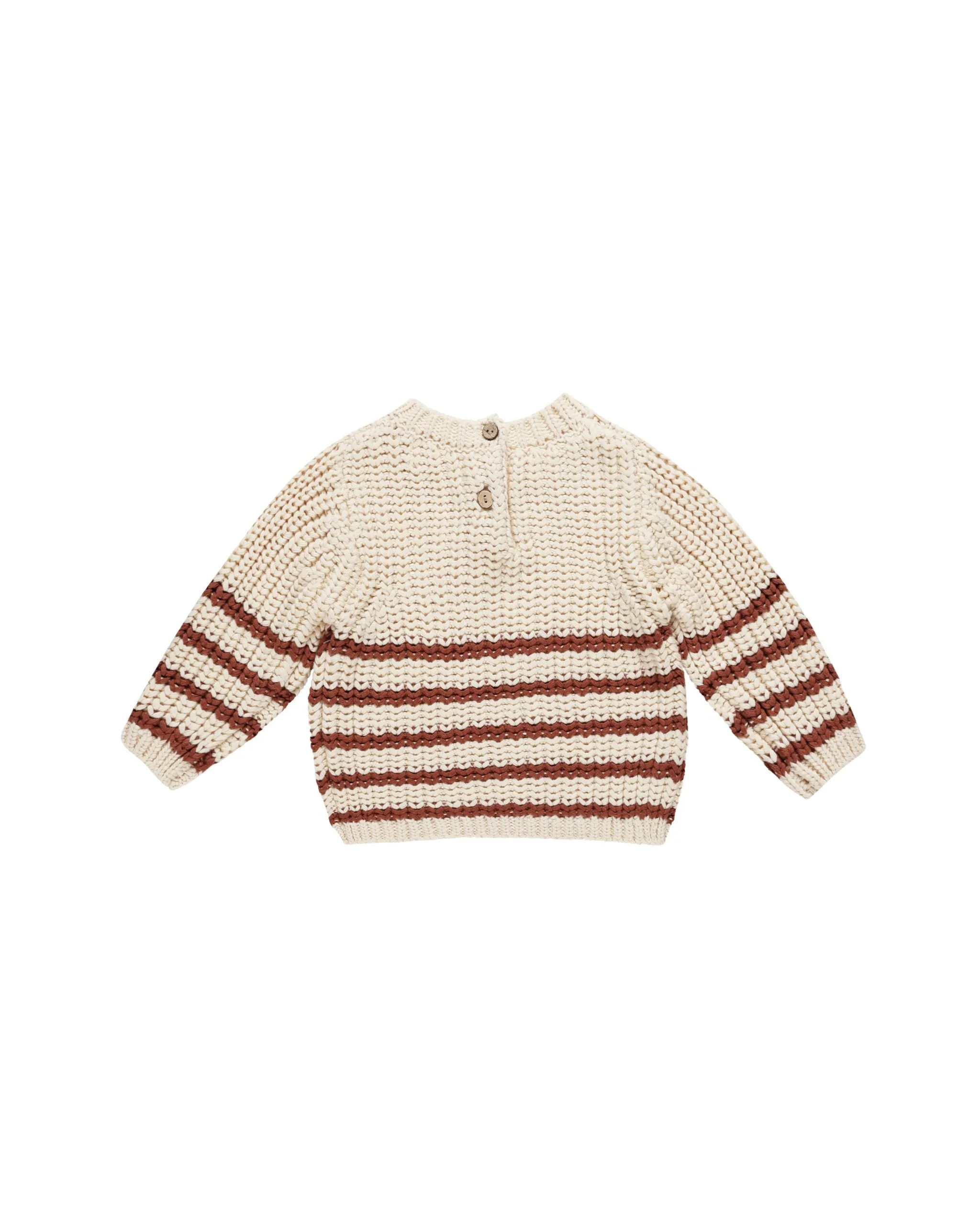 Rex Sweater in Cranberry Stripe/Natural