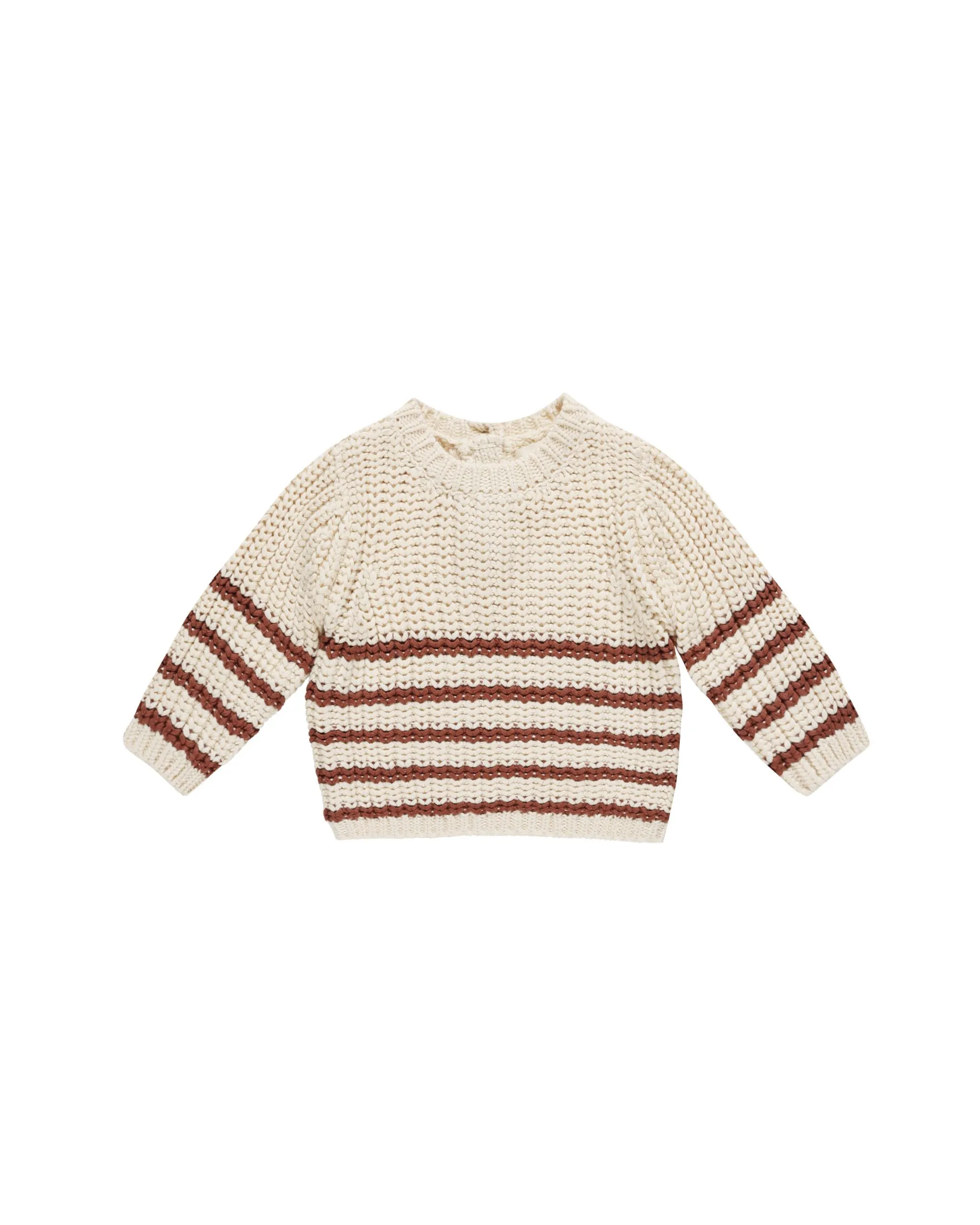 Rex Sweater in Cranberry Stripe/Natural