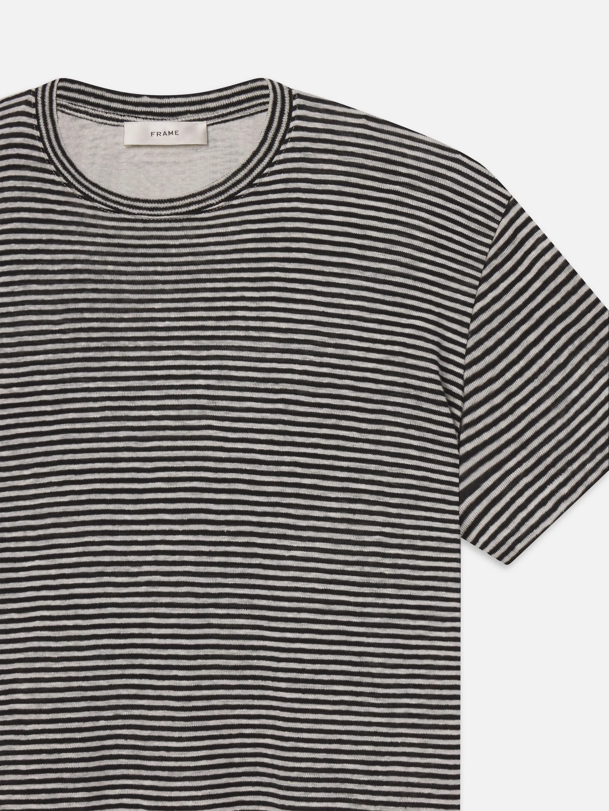 The Linen Baby Tee -- Black Multi