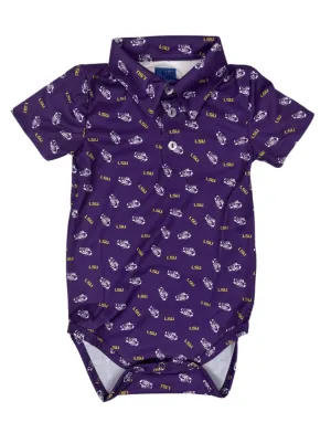 Vive La Fete LSU logo Performance Onesie